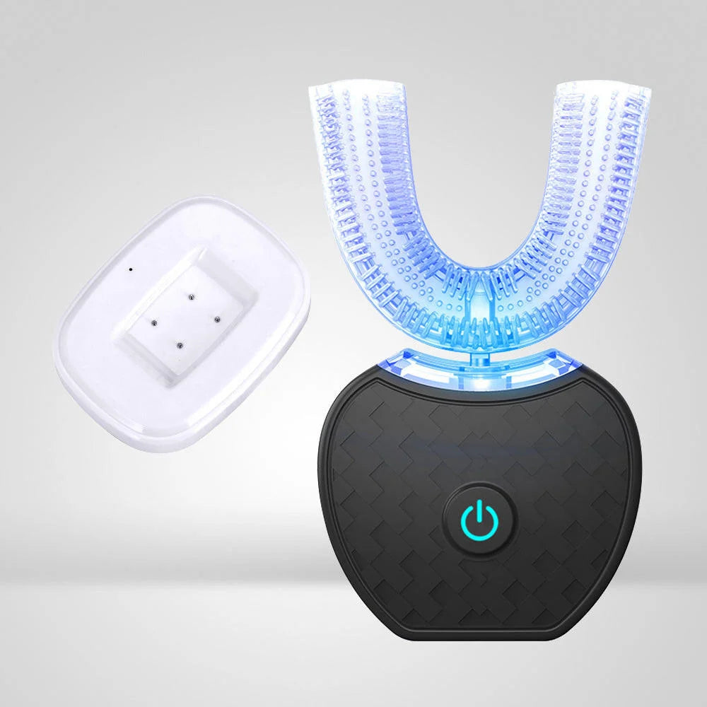 Electric Toothbrush U-Shaped Rechargeable Blue Light