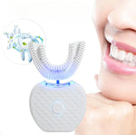 Electric Toothbrush U-Shaped Rechargeable Blue Light