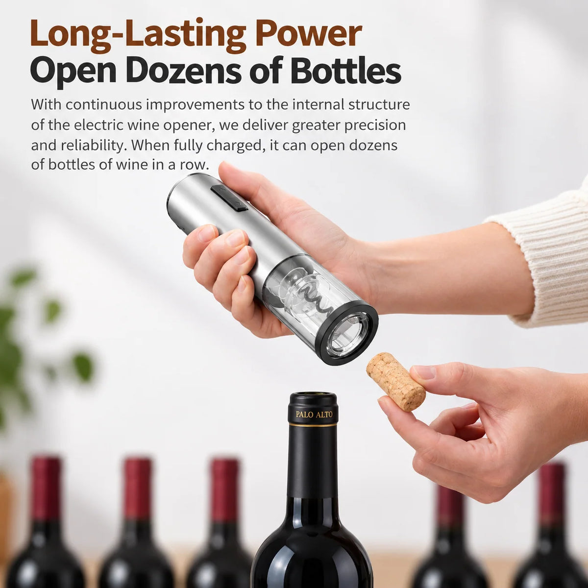 Electric Wine Opener Set USB Rechargeable With Accessories