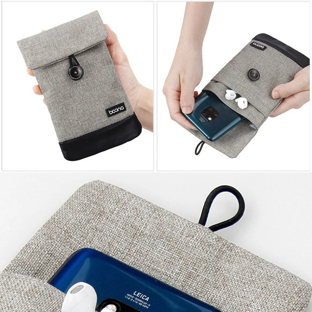 Electronics Accessories Storage Bag Compact Protective Buckle Closure