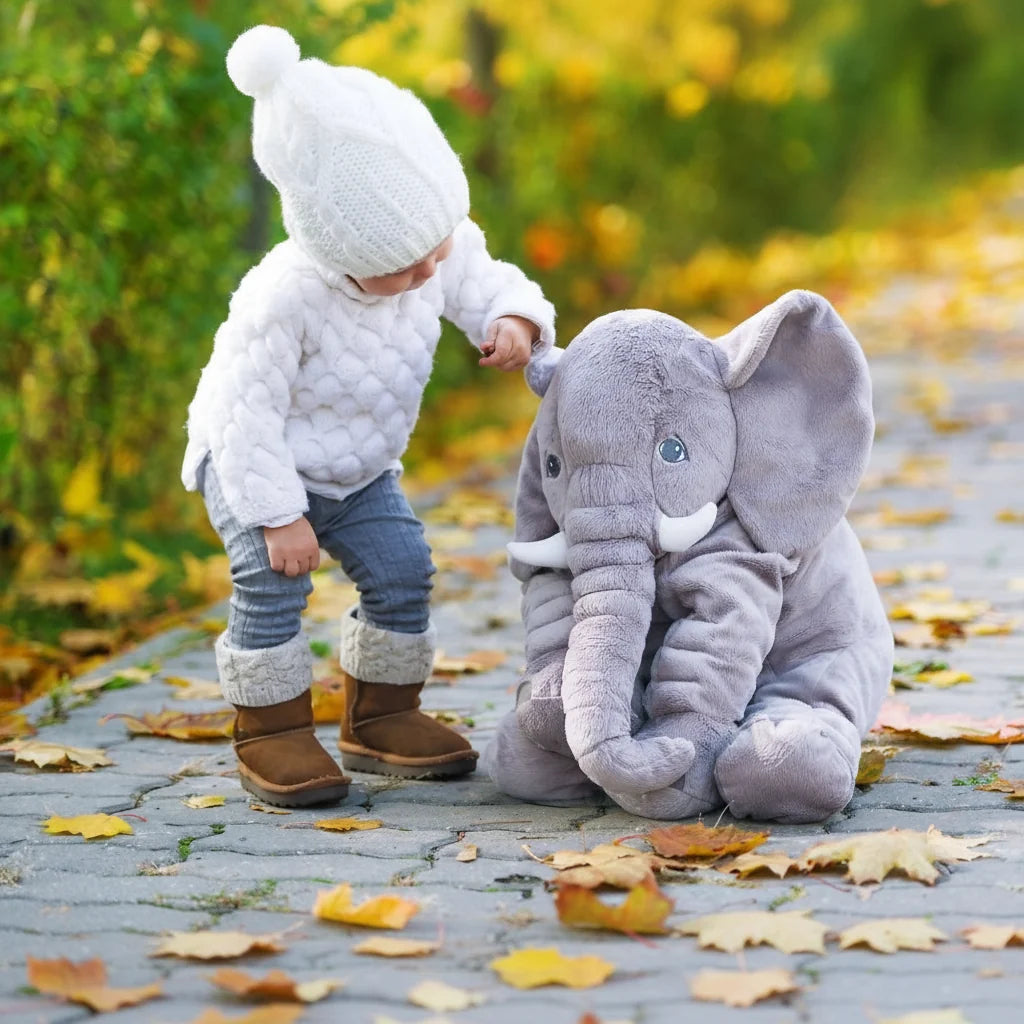 Elephant Plush Pillow Soft Cuddly Lightweight Comfort