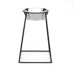 Elevated Dog Bowl 18-Inch Wrought Iron Stand Stainless Steel Bowl