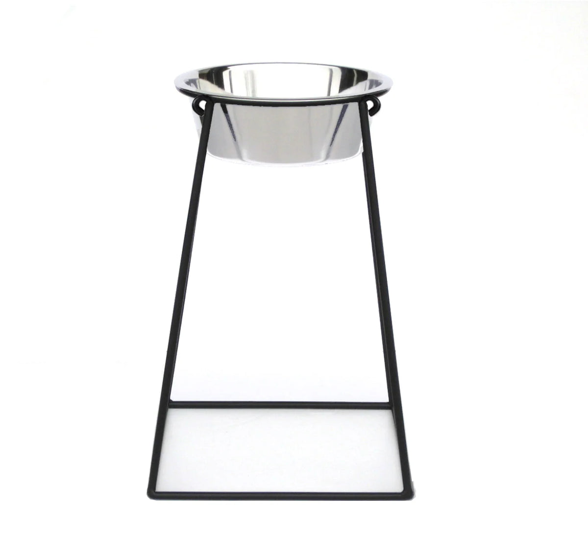 Elevated Dog Bowl 18-Inch Wrought Iron Stand Stainless Steel Bowl