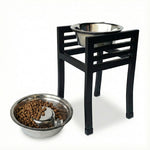 Elevated Dog Bowl Stand 18-Inch Steel Non-Slip