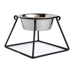Elevated Dog Bowl Stand Wrought Iron Stainless Steel Bowl