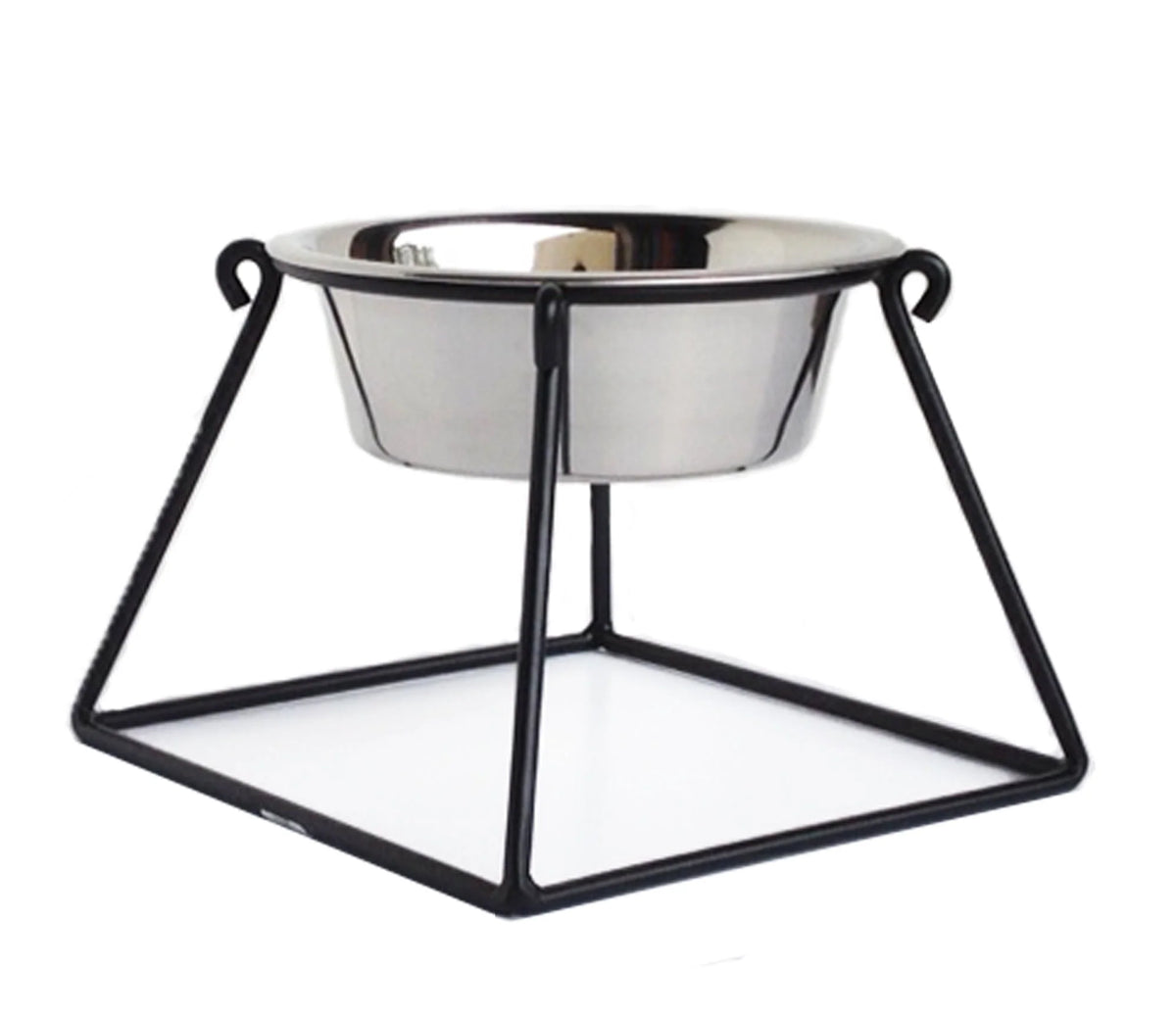 Elevated Dog Bowl Stand Wrought Iron Stainless Steel Bowl