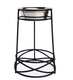 Elevated Dog Bowl Stand Wrought Iron Stainless Steel Bowl