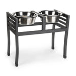 Elevated Dog Feeder Double Stainless Steel Bowls 18-Inch