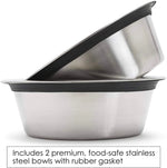Elevated Dog Feeder Double Stainless Steel Bowls 18-Inch