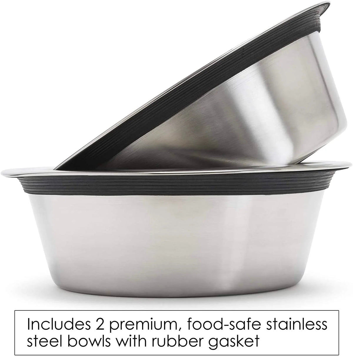 Elevated Dog Feeder Double Stainless Steel Bowls 18-Inch