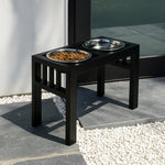 Elevated Dog Feeder Heavy-Duty Steel Double Bowl