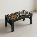 Elevated Dog Feeder Heavy-Duty Steel Double Bowl