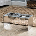 Elevated Dog Feeder Stainless Steel Double Bowl 18-Inch