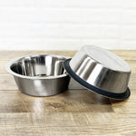 Elevated Dog Feeder Triple Bowl Stainless Steel Bowls