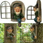 Elf Garden Statue Resin Tree Window Decor