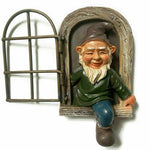 Elf Garden Statue Resin Tree Window Decor