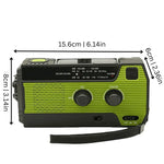 Emergency Radio AM/FM Weather Band Hand Crank & Solar Powered