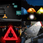 Emergency Triangle Light Solar-Powered COB LED & Power Bank