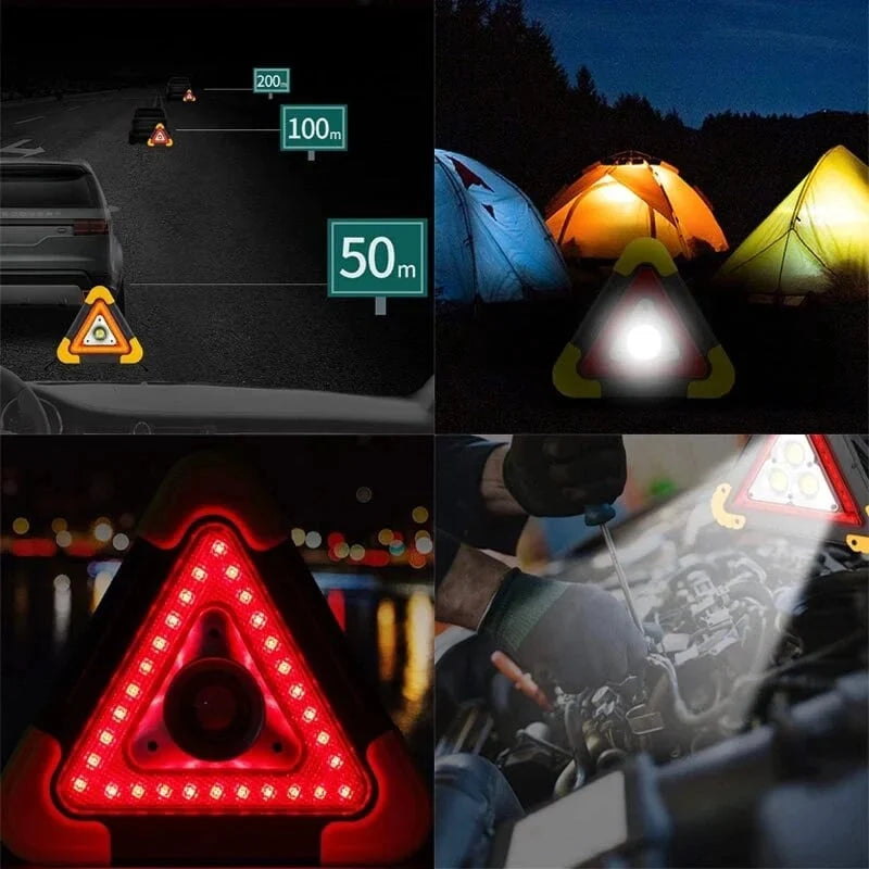 Emergency Triangle Light Solar-Powered & USB Power Bank
