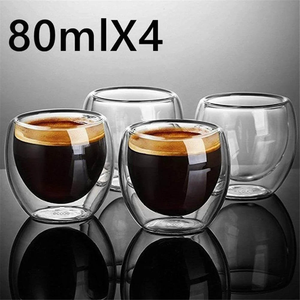 Espresso Cup Double-Wall Glass Insulated & Condensation-Free