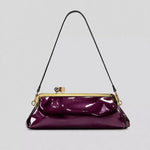 Evening Bag Patent Leather Glossy Finish Detachable Strap