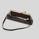 Evening Bag Patent Leather Glossy Finish Detachable Strap