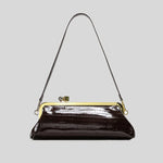 Evening Bag Patent Leather Glossy Finish Detachable Strap