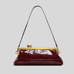 Evening Bag Patent Leather Glossy Finish Detachable Strap