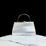 Evening Handbag Sparkling Pleated Design Sturdy Handle