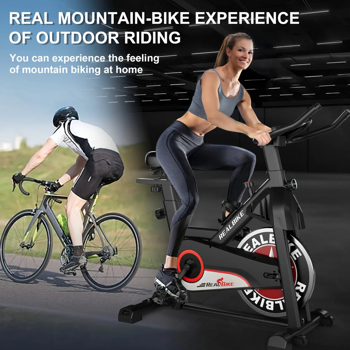 Exercise Bike Silent Belt Drive Heavy Flywheel LCD Display