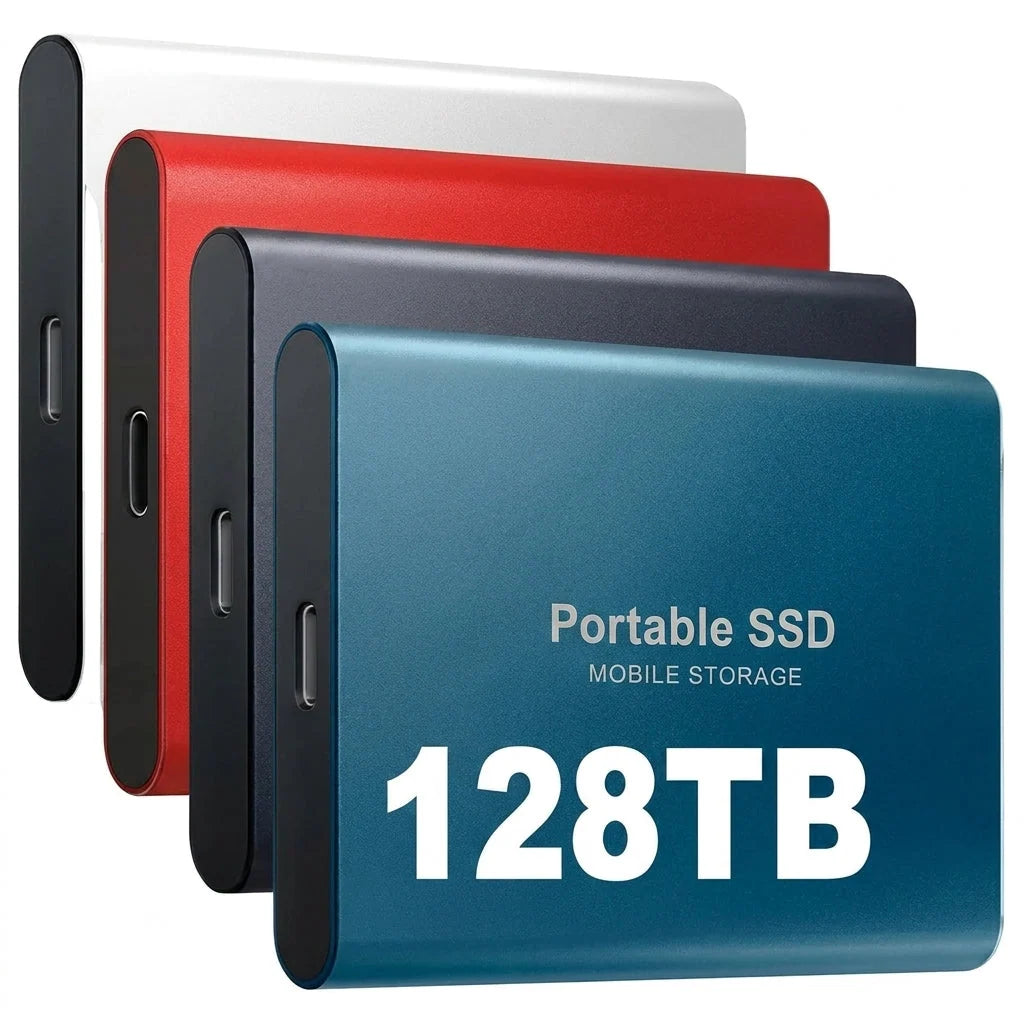 External SSD 128 TB Compact Shockproof Aluminum Case