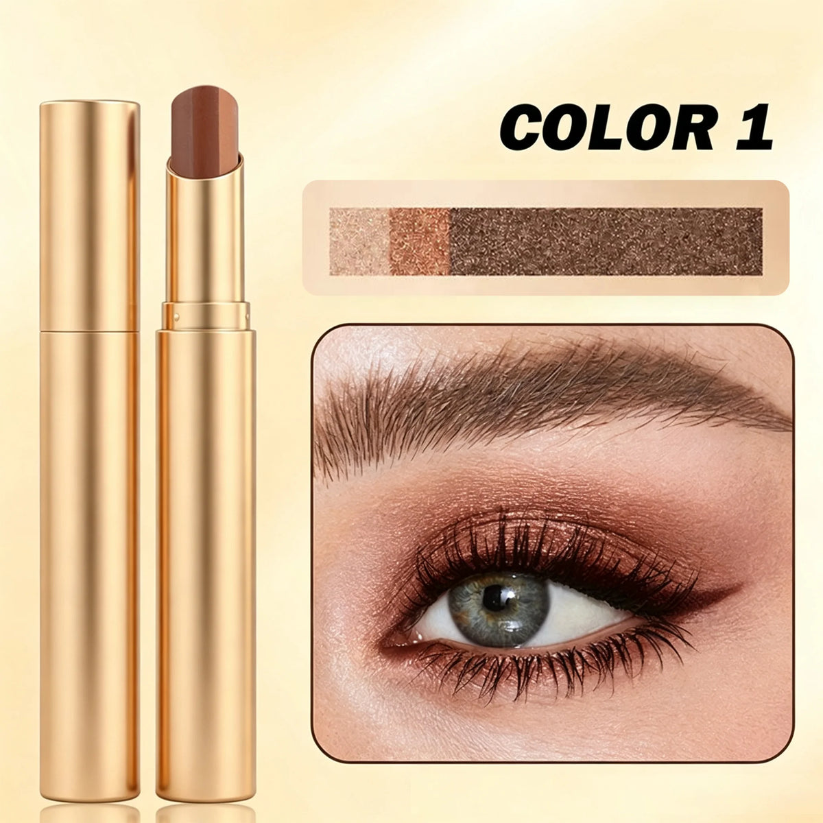 Eyeshadow Stick 3-In-1 Waterproof Long-Wear Formula