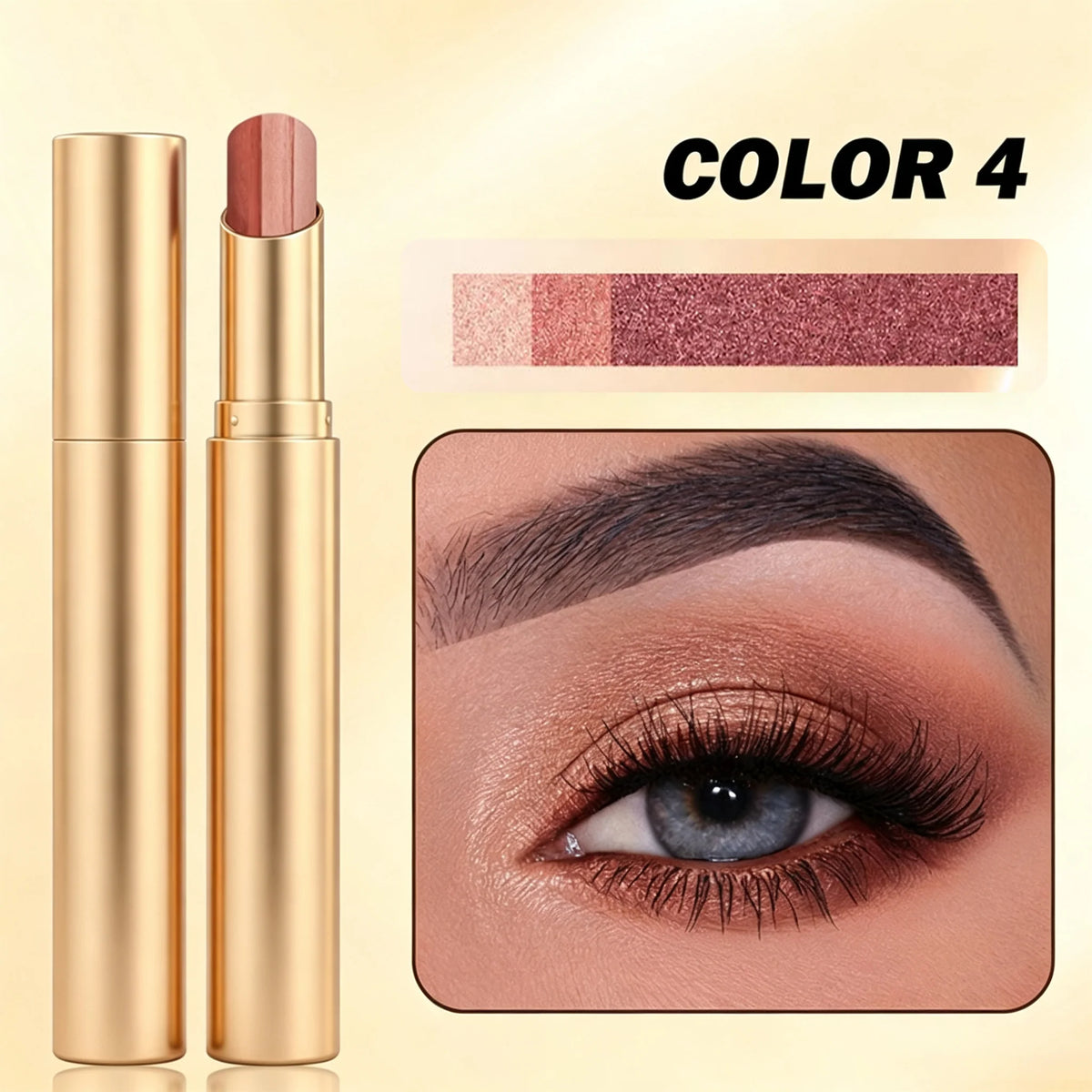 Eyeshadow Stick 3-In-1 Waterproof Long-Wear Formula