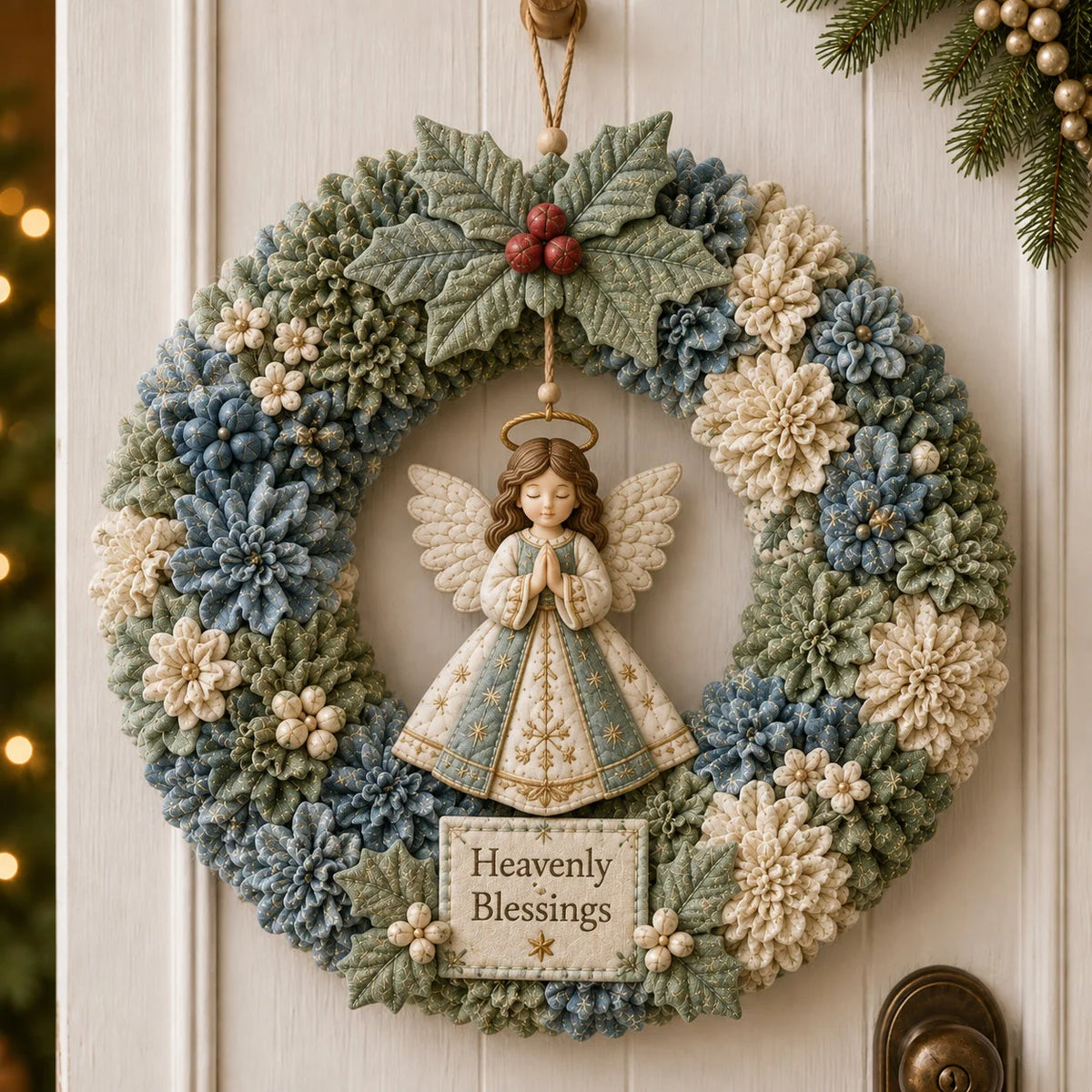 Fabric Wreath Kit No-Sew 3D Christmas Designs