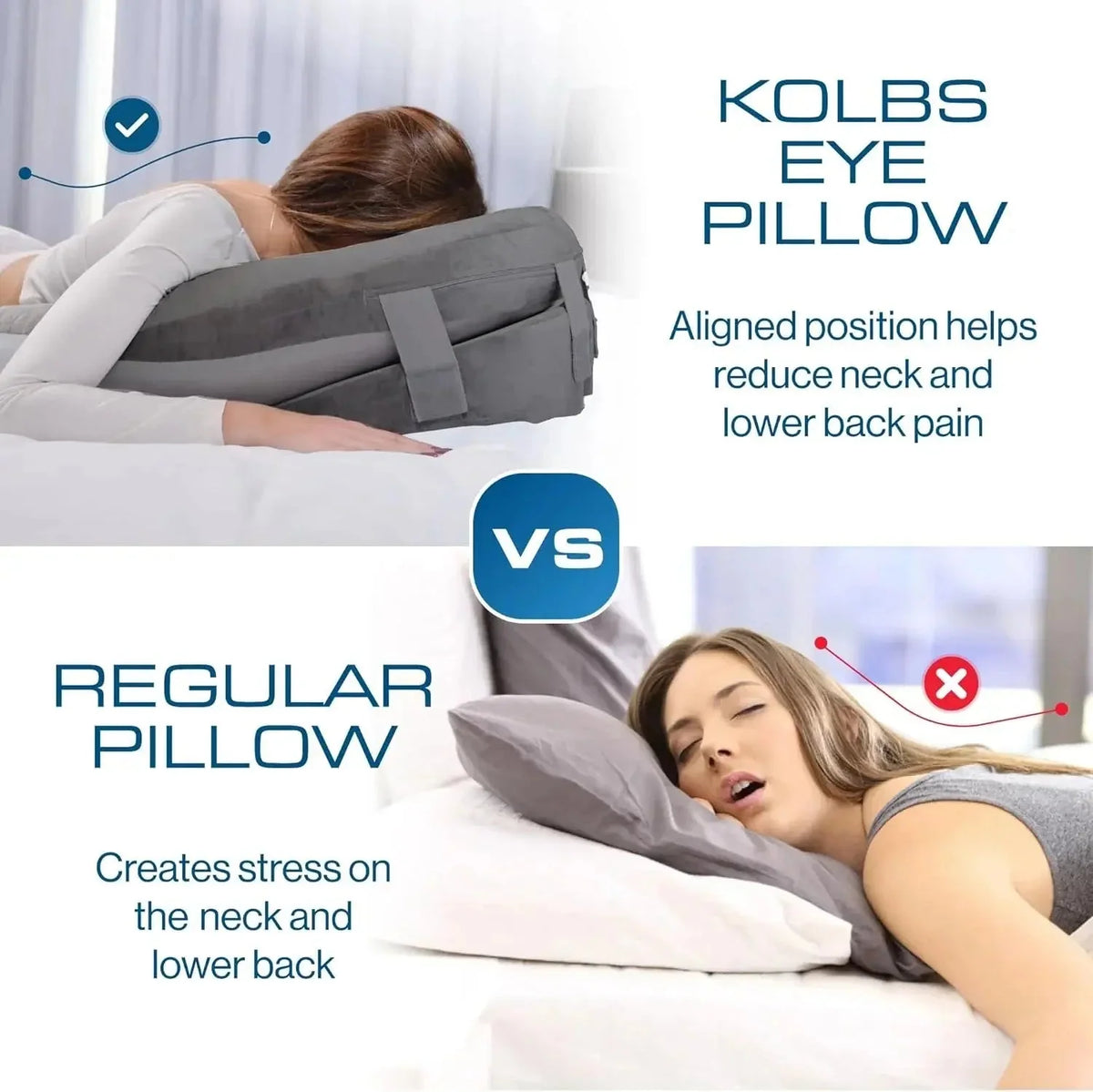 Face-Down Pillow Open Center Shredded Memory Foam
