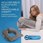 Face-Down Pillow Open Center Shredded Memory Foam