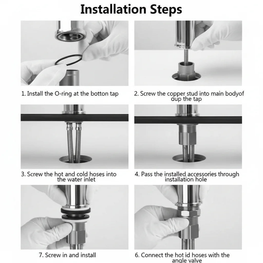 Faucet Attachment 360° Swivel Spray Function Stainless Steel