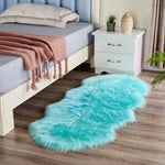 Faux Fur Rug Long-Pile Soft Non-Slip Backing