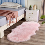 Faux Fur Rug Long-Pile Soft Non-Slip Backing