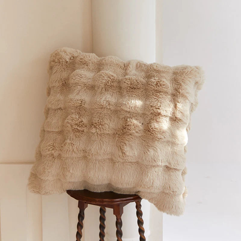 Faux Fur Throw Blanket Soft Insulating Wave Texture