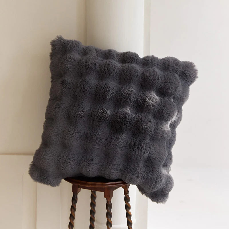 Faux Fur Throw Blanket Soft Insulating Wave Texture