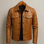 Faux Leather Jacket Classic Biker Style Asymmetrical Zipper