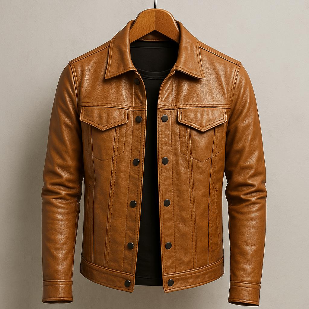 Faux Leather Jacket Classic Biker Style Asymmetrical Zipper