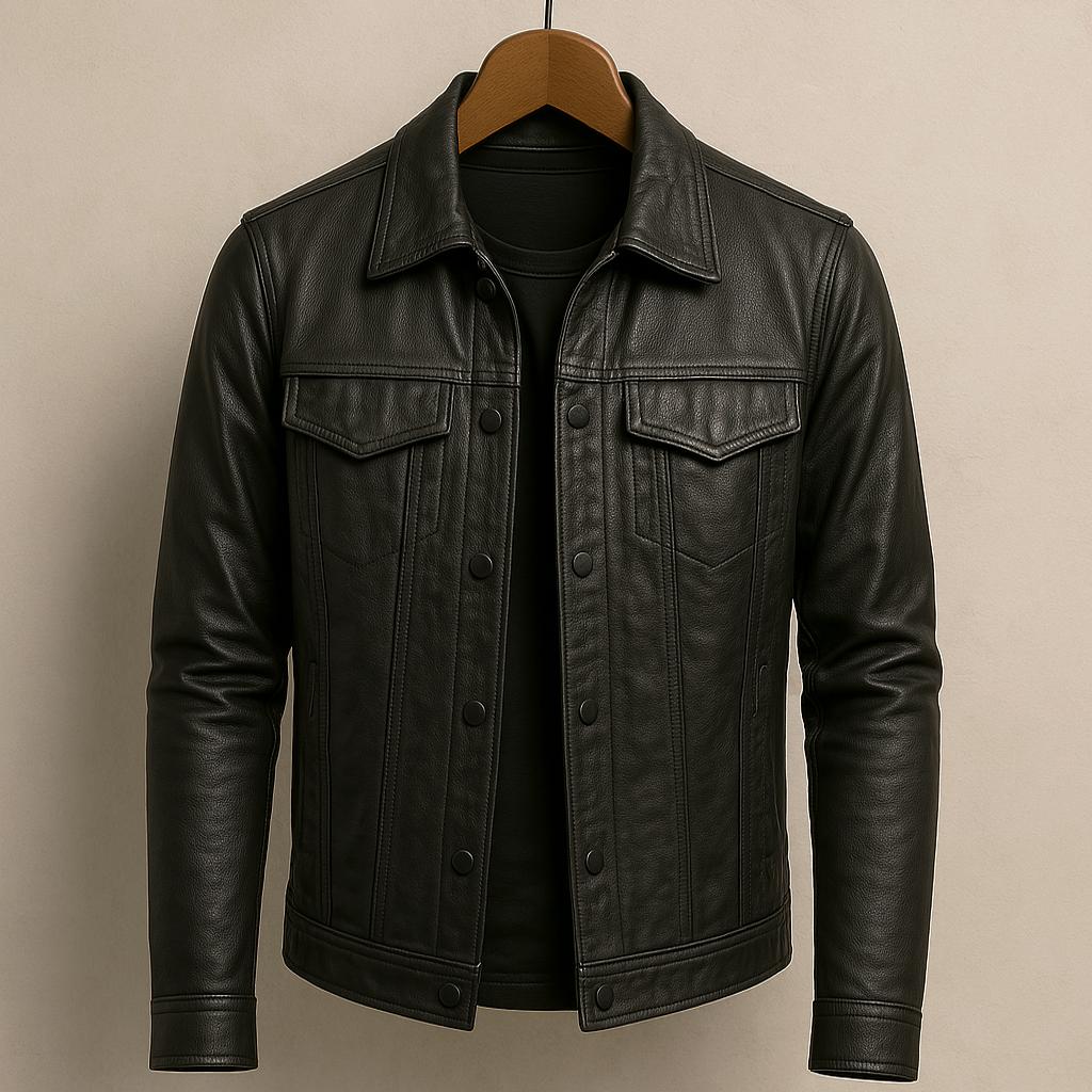 Faux Leather Jacket Classic Biker Style Asymmetrical Zipper