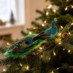 Feather Decoration Sparkling Sequin Accents