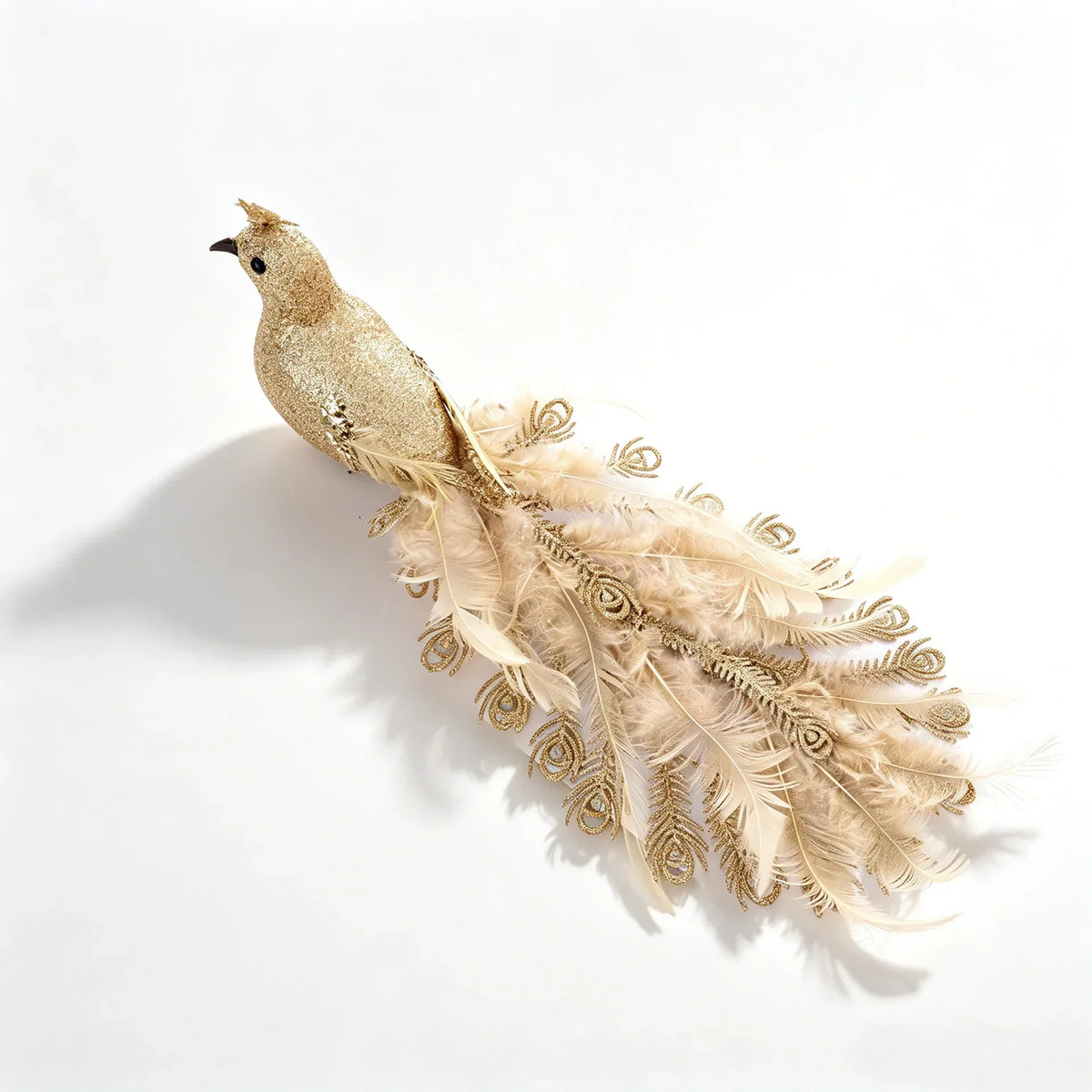 Feather Decoration Sparkling Sequin Accents