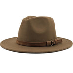Fedora Hat Cotton & Wool Sun Protection Leather Band
