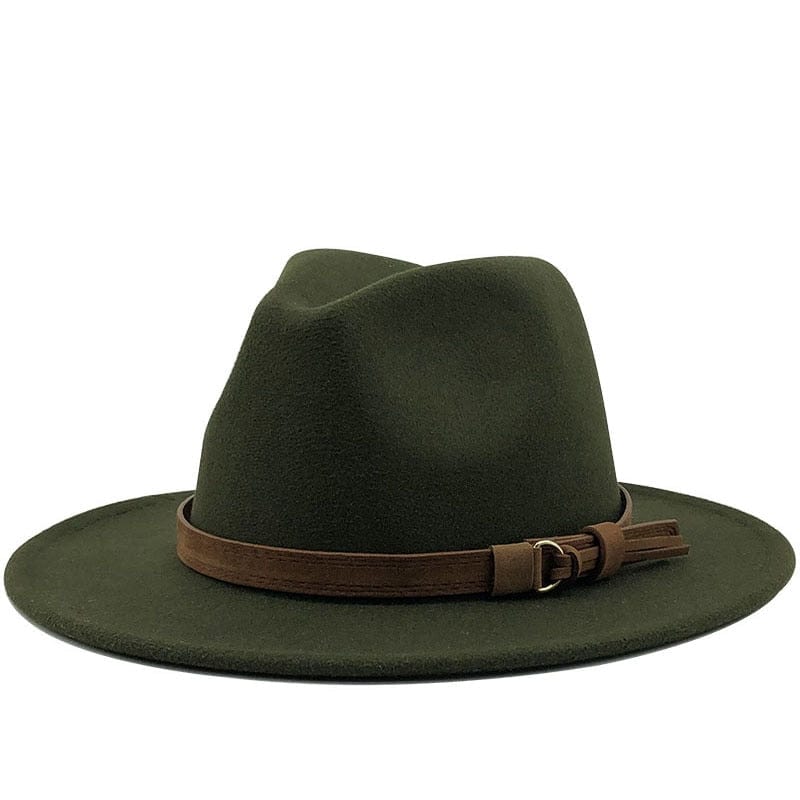Fedora Hat Cotton & Wool Sun Protection Leather Band