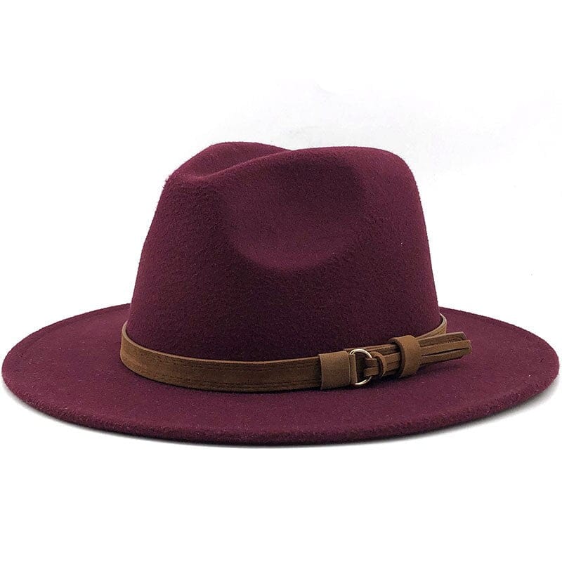 Fedora Hat Cotton & Wool Sun Protection Leather Band