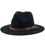 Fedora Hat Cotton & Wool Sun Protection Leather Band